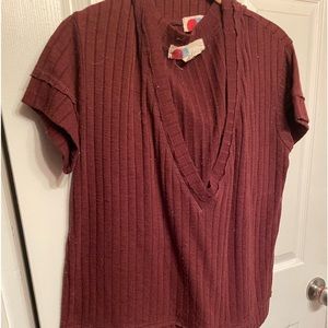 Free people beach two piece sweater crop bottoms medium